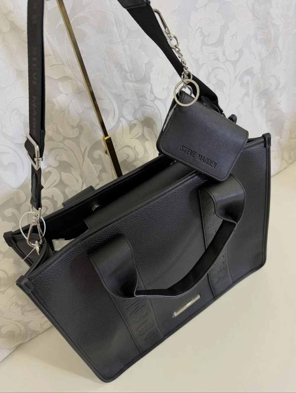 Steve Madden Black Tote Handbag